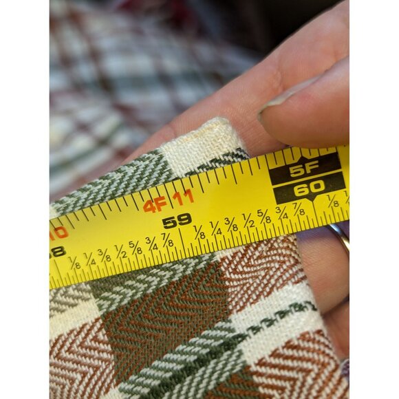 Bee & Willow Table Runner 35cm x 304cm Reversible Cotton/Polyester Plaid & Leaf - Picture 4 of 6